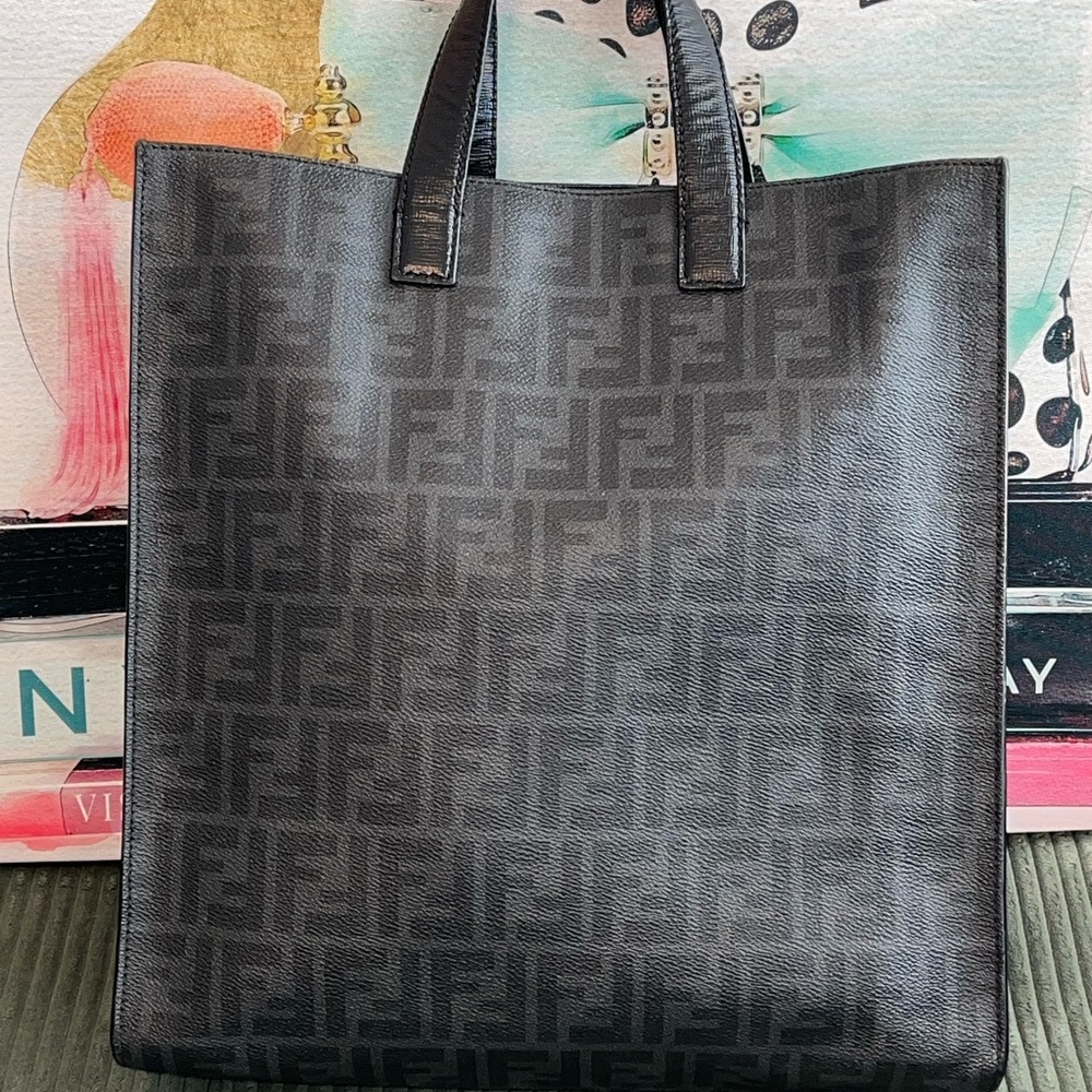 FENDI FF Zucca Elite Nero Tote RARE FIND!